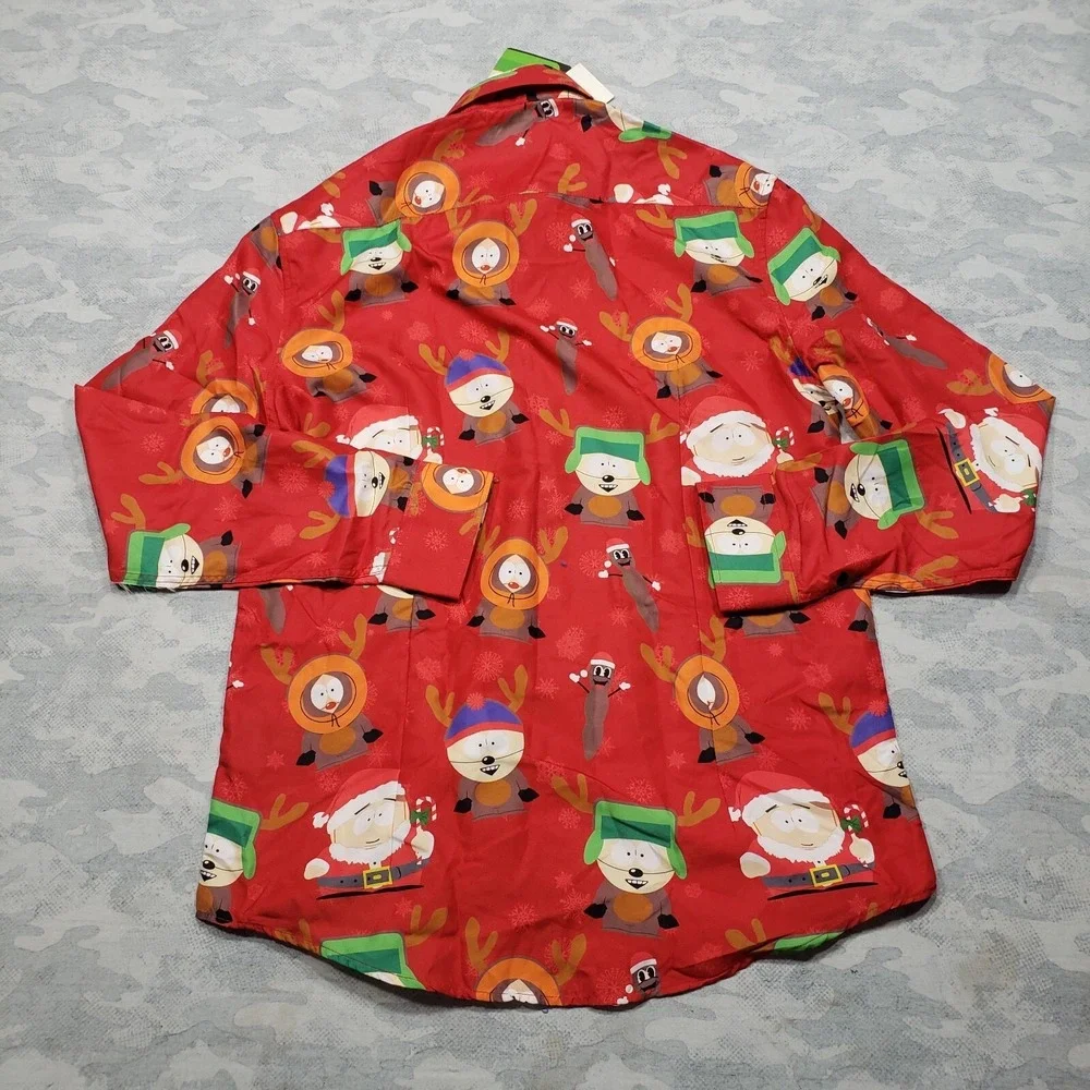 Suitmeister Christmas Pajama Top Mens Medium Red Southpark